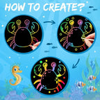 ZMLM Scratch Paper Art-Crafts Gift: 2 Pack Rainbow Notebooks Supplies Toys - Image 2