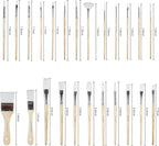 Paint Brushes Set of 24 Pieces Wooden Handles Brushes - Image 2