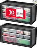 IRIS USA 10-Drawer Organizer, Made in USA, Teacher Toolbox, Plastic Storage by IRISUSA