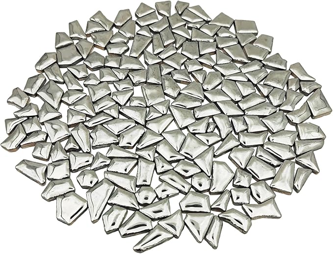 200g Ceramic Mosaic Tiles for Crafts, Irregular Stained Ceramic 0.2"x0.8" by Esweny