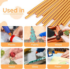 72pcs Metallic Gold Hot Glue Sticks, 0.27"x8" Mini Glue Sticks Colored - Image 5