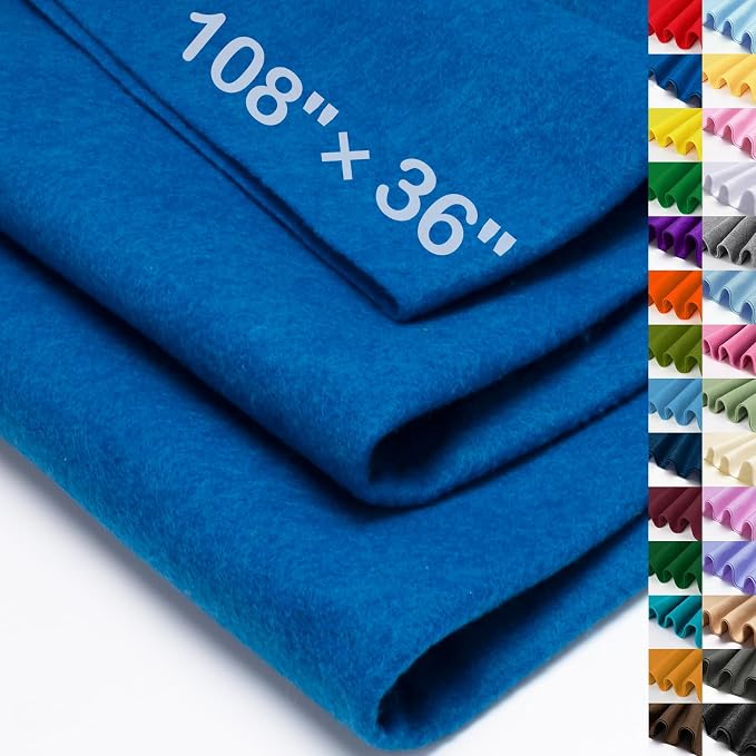 XSEINO Royal Blue Large Felt Fabric 108" X 36 ", 1.4 mm Thick Soft Felt Fabric by XSEINOiscreating%EF%BC%81