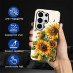 for Samsung Galaxy S26 Ultra Case, Sunflowers Bees Pattern Glossy 2 in 1 - Image 4