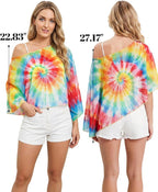 Women Chiffon Shawl Cape Colorful Summer Poncho Tops Beach Dress Cover up - Image 7