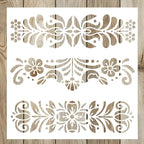 Floral Decorative Painting Stencil Templates, 12x12inch Floral Pattern by Unknown