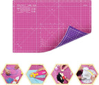 Self Healing Cutting Mat A3 12"x 18" Double Sided Pink Mat by ShinyMerry
