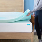 Linenspa 3 Inch Swirl Gel Memory Foam Mattress Topper, California King Size – - Image 9