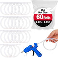60 Pack Mini Hot Glue Stick Rolls, Each 1.65 FT Long x 0.27" Diameter Glue by YesBes