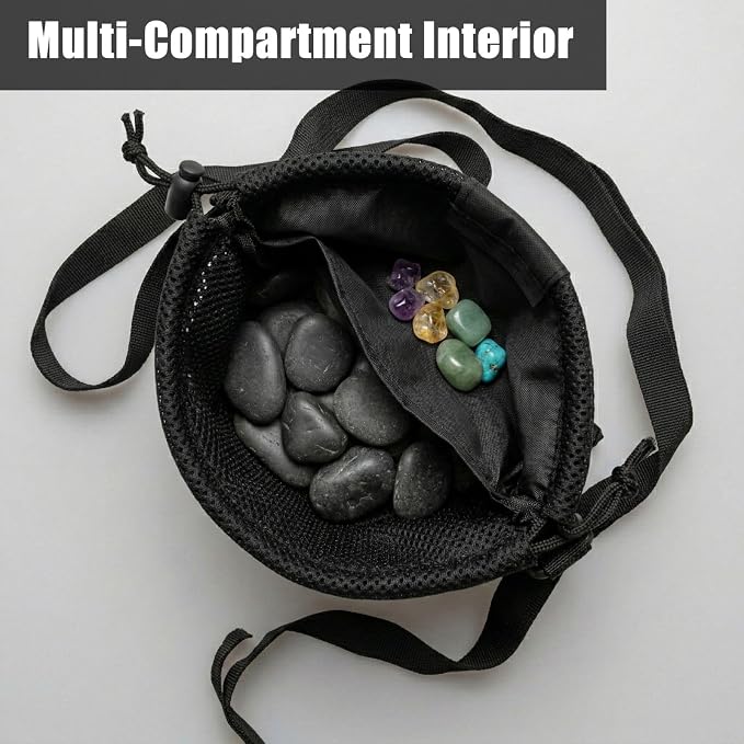 Rock Collecting Bag Foraging Pouch: Belt-to-Sling Convertible Mesh Bag | - Image 5