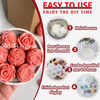 7 Cavity Flower Silicone Molds Valentine's Day Candle Mold Candle Fondant | - Image 5