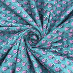E-Tailor® Indian Ethnic 100% Cotton Voile Running Hand Block Print Natural by E-Tailor