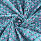 E-Tailor® Indian Ethnic 100% Cotton Voile Running Hand Block Print Natural by E-Tailor