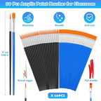 70Pcs Paint Brushes Small, Flat and Round Tip Paint Brushes - Image 3