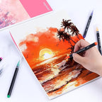 Watercolor Paper Pad 9x12, 140lb/300gsm Cold Press Drawing Paper, 20 Sheets - Image 6
