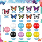 Tradder 200 Pcs Butterfly Wooden Beads - Image 2