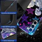 for Samsung Galaxy S23 Case, Skull Star Collage Pattern Glossy 2 in 1 - Image 4