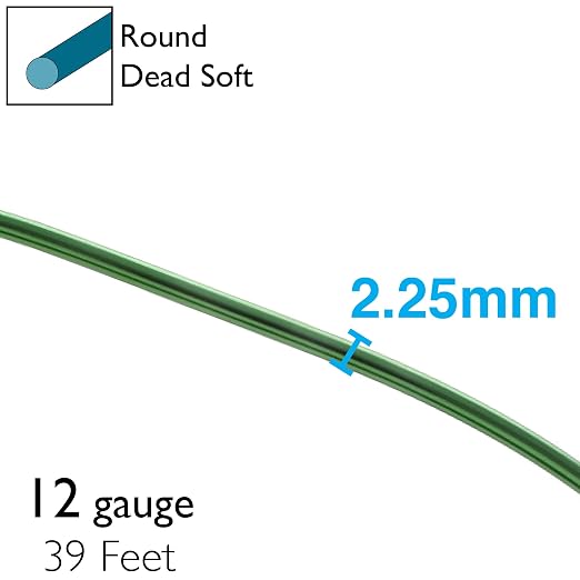 The Beadsmith Anodized Aluminum Wire – 12 Gauge – 39 feet – Kelly Green Color – - Image 5