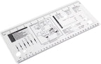 Culinary Ruler Cutting Reference Template Cooking Measurement | Acrylic by UPTTHOW