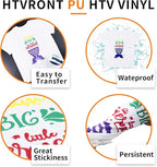 HTVRONT White HTV Heat Transfer Vinyl Bundle: 24 Pack 12"x12" Iron on Vinyl | - Image 4