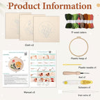 Lyksgir 3 Sets Punch Needle Kits, Punch Needle Embroidery Starter Kits - Image 2