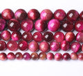 Natural Rose Red Tiger Eye Beads by NaturalStoneBeads