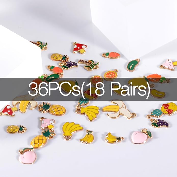Bulk Gold Enamel Charms for Jewelry Making, Colorful Metal Charms Pendant for - Image 3