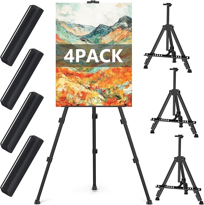 Easel Stand for Sign, Hemndic 66" Easels Stand for Painting Heavy Duty by Unknown