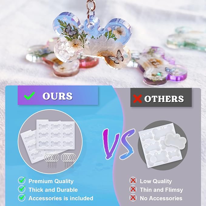 LET'S RESIN Pet Tag Resin Molds Silicone, Cat Dog Tag Molds - Image 6