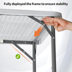SUPER DEAL 3 Foot Square Folding Card Table, Indoor Outdoor Portable Plastic - Image 6