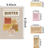Prstincol 24 Sheets Vintage Motivational Quote Stickers Pad wtih Tweezer - Image 7