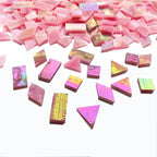Magic Iridescent Pink Stained Glass Mosaic Tiles - Image 3