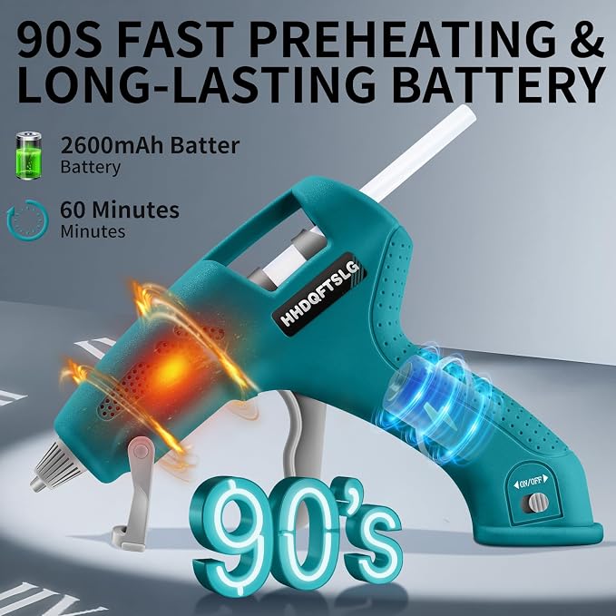 Cordless Hot Glue Gun, Fast Preheating - Image 2