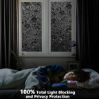 LEMON CLOUD Total Blackout Window Film Privacy Static Cling Frosted Black - Image 2