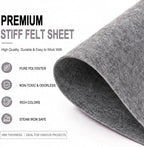 Gray Large Felt Fabric 36" x 36", 1mm Stiff Felt Sheet, Nonwoven Fabric - Image 4