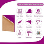 2 Pack 12'' x 16'' Opaque Purple Acrylic Sheet, 3mm Thick Acrylic Plastic - Image 4