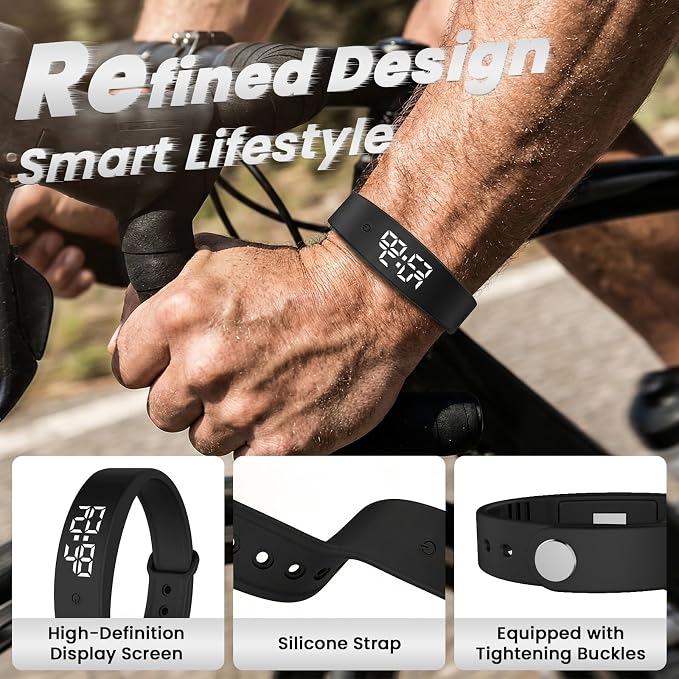 Vibrating Alarm Wristband Wrist Alarm Clock Watch Vibrating Band Vibrates - Image 3