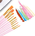 AROIC Acrylic Paint Brushes, 6 Packs/60 pcs Nylon Hair Paint Brush Set - Image 5