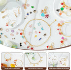 352 Pcs Assorted Charms for Jewelry Making, Mixed Enamel KC Gold Alloy Letter - Image 6