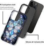 ZHEGAILIAN Case for iPhone 16 Pro Max, Stained Glass Butterfly Aesthetic - Image 2