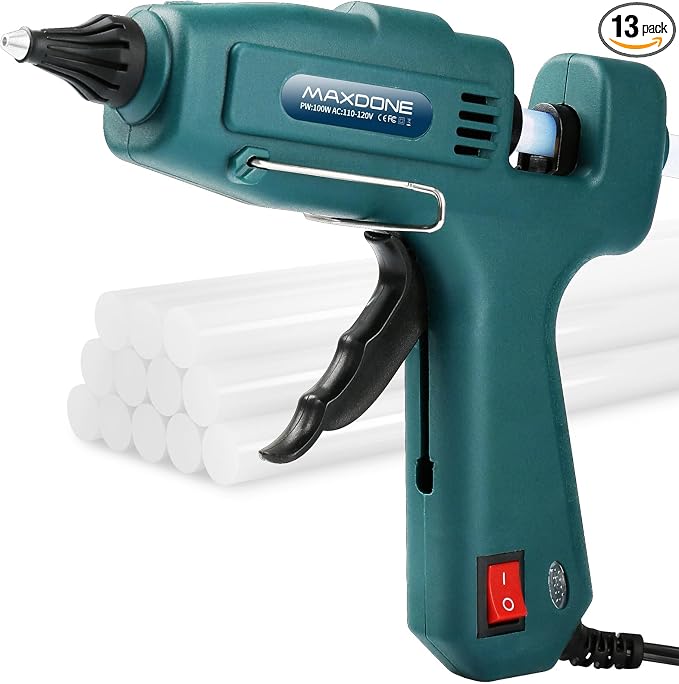 Fireproof 100W Hot Glue Gun Kit Glue Gun by MAXDONE