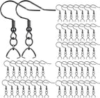 Earring Hooks 50PCS/25Pairs, Stainless Steel Ear Wires Fish Hooks, by MENKEY