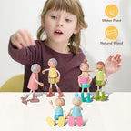 Giant bean Wooden Family Dolls Set of 7 - Image 5