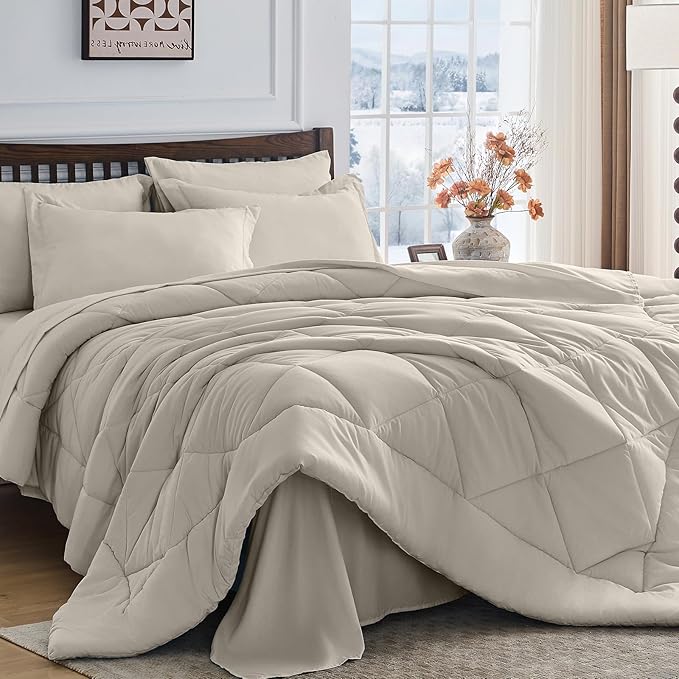 HEVUMYI Linen Full Comforter Set by HEVUMYI