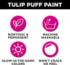 Tulip Puff Glow In The Dark Fabric Paint, Permanent Craft Paint - Image 2