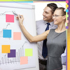 Kajaia 24 Pads Full Adhesive Sticky Notes Colorful Sticky Notes Adhesive Memo - Image 5