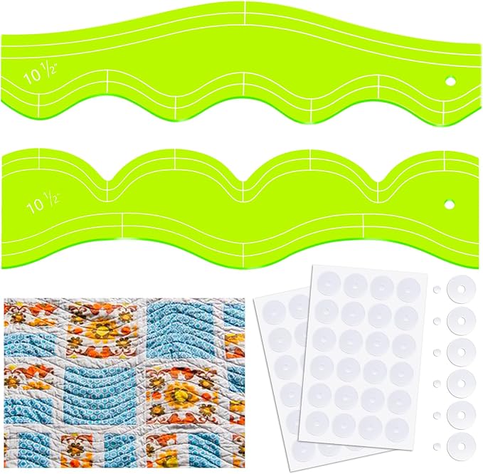 Kigley Free Motion Quilting Templates Waves Acrylic Quilting Rulers by Kigley