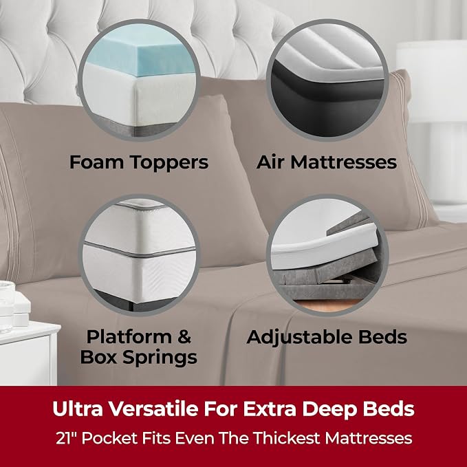 Mellanni Extra Deep Twin XL Sheets - Image 2