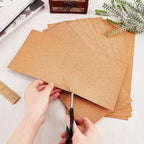 OLYCRAFT 10 Sheets 1mm Thick Cork Sheets 12x6.1 Inch Thin Cork Roll Brown Corks - Image 2