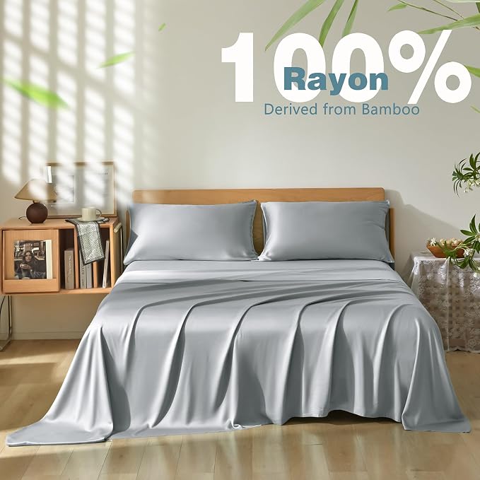 Homiest Cooling Pillow Cases King Size Set of 2, 100% Rayon Derived from Bamboo - Image 3