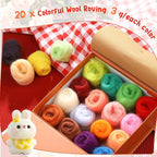 Mayboos Needle Felting Kit, Wool Roving 20 Colors Set | Wool Felting Tool - Image 3